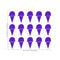 Set of 15 Vinyl Wall Art Decals - Ice Cream Cones - 6.3" x 3" Each - Fun Home Bedroom Living Room Apartment Nursery Playroom - Cute Little Kids Toddler Teens Indoor Decor (6.3" x 3" Each; Purple) Purple 6.3" x 3" each 4