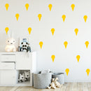 Set of 15 Vinyl Wall Art Decals - Ice Cream Cones - 6.3" x 3" Each - Fun Home Bedroom Living Room Apartment Nursery Playroom - Cute Little Kids Toddler Teens Indoor Decor (6.3" x 3" Each; Yellow) Yellow 6.3" x 3" each 2
