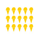 Set of 15 Vinyl Wall Art Decals - Ice Cream Cones - 6.3" x 3" Each - Fun Home Bedroom Living Room Apartment Nursery Playroom - Cute Little Kids Toddler Teens Indoor Decor (6.3" x 3" Each; Yellow) Yellow 6.3" x 3" each 3