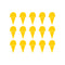 Set of 15 Vinyl Wall Art Decals - Ice Cream Cones - 6.3" x 3" Each - Fun Home Bedroom Living Room Apartment Nursery Playroom - Cute Little Kids Toddler Teens Indoor Decor (6.3" x 3" Each; Yellow) Yellow 6.3" x 3" each 3