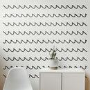 Set of 3 Vinyl Wall Art Decals - Waves - ach - Modern Cool Ocean Theme Home Bedroom Living Room Apartment Nursery Playroom - Little Kids Toddler Teens Urban Decor (ach; Blue)   2