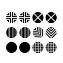 Set of 12 Vinyl Wall Art Decal - Circle Patterns - Each - Modern Urban Decor for Home Apartment Workplace Decor - Geometric Design for Living Room Bedroom Decals (Each; Blue)   4