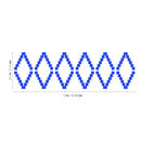 Vinyl Wall Art Decal - Geometric Tribal Pattern - 22.5" x 74" - Modern Urban Trendy Wild West Tribal Desert Theme for Home Bedroom Living Room Apartment Office Workplace Decor (22.5" x 74"; Blue) Blue 22.5" x 74"