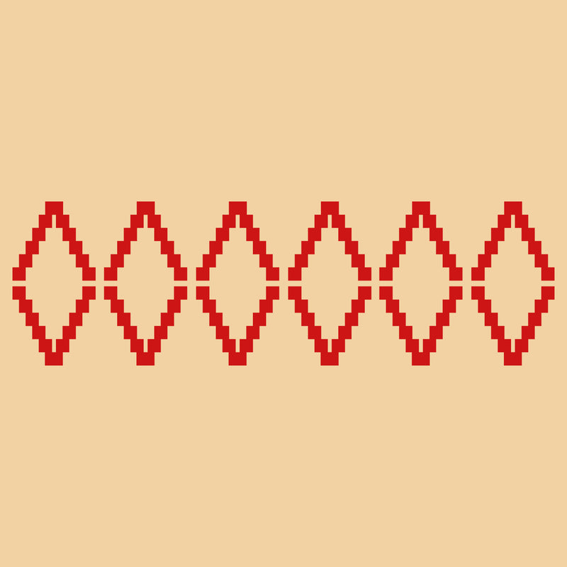 Vinyl Wall Art Decal - Geometric Tribal Pattern - 22.5" x 74" - Modern Urban Trendy Wild West Tribal Desert Theme for Home Bedroom Living Room Apartment Office Workplace Decor (22.5" x 74"; Red) Red 22.5" x 74" 4