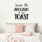 Vinyl Wall Art Decal - You’re The Avocado to My Toast - 26" x 23" - Sweet Cute Couples Romantic Quotes Decor - Corny Family Home Living Room Bedroom Apartment Kitchen Sticker (26" x 23"; Black) Black 26" x 23" 3