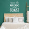 Vinyl Wall Art Decal - You’re The Avocado to My Toast - 26" x 23" - Sweet Cute Couples Romantic Quotes Decor - Corny Family Home Living Room Bedroom Apartment Kitchen Sticker (26" x 23"; White) White 26" x 23" 3