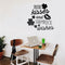 St Patrick’s Day Vinyl Wall Art Decal - Irish Kisses and Shamrock Wishes - 23" x 23" - St Patty’s Holiday Home Living Room Bedroom Sticker - Coffee Shop Bar Apartment Decor (23" x 23"; Black) Black 23" x 23" 3