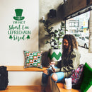 St Patrick’s Day Vinyl Wall Art Decal - I’m Not Short I’m Leprechaun Sized - St Patty’s Holiday Witty Coffee Shop Home Living Room Bedroom Office Work Apartment Decor (23" x 15"; Black)   5