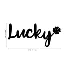 St Patrick’s Day Vinyl Wall Art Decal - Lucky Clover - 10" x 22.5" - St Patty’s Holiday Modern Coffee Shop Home Living Room Bedroom - Trendy Office Work Apartment Indoor Decor (10" x 22.5"; Black) Black 10" x 22.5"