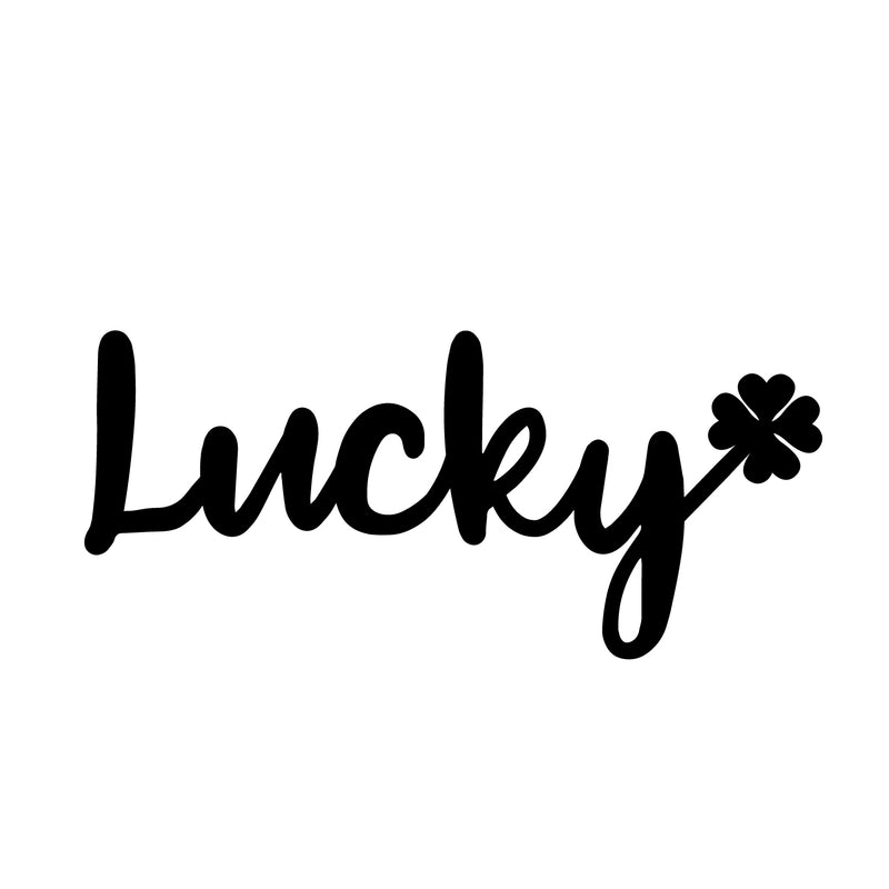 St Patrick’s Day Vinyl Wall Art Decal - Lucky Clover - - St Patty’s Holiday Modern Coffee Shop Home Living Room Bedroom - Trendy Office Work Apartment Indoor Decor (; Black)   4