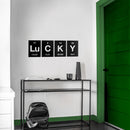 St Patrick’s Day Vinyl Wall Art Decal - Lucky Table of Elements - 11" x 34" - St Patty’s Holiday Modern Science Home Living Room Bedroom Apartment Indoor Office Work Decor (11" x 34"; Black) Black 11" x 34" 2