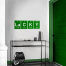 St Patrick’s Day Vinyl Wall Art Decal - Lucky Table of Elements - 11" x 34" - St Patty’s Holiday Modern Science Home Living Room Bedroom Apartment Indoor Office Work Decor (11" x 34"; Green) Green 11" x 34"