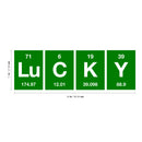 St Patrick’s Day Vinyl Wall Art Decal - Lucky Table of Elements - 11" x 34" - St Patty’s Holiday Modern Science Home Living Room Bedroom Apartment Indoor Office Work Decor (11" x 34"; Green) Green 11" x 34" 2