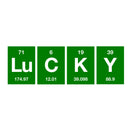 St Patrick’s Day Vinyl Wall Art Decal - Lucky Table of Elements - 11" x 34" - St Patty’s Holiday Modern Science Home Living Room Bedroom Apartment Indoor Office Work Decor (11" x 34"; Green) Green 11" x 34" 4