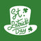 St Patrick’s Day Vinyl Wall Art Decal - St Patrick’s Day Hat Only - 20" x 22.5" - St Patty’s Holiday Modern Coffee Shop Home Living Room Bedroom Apartment Office Work Decor (20" x 22.5"; White) White 20" x 22.5"