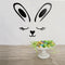 Easter Day Vinyl Wall Art Decal - Sleepy Bunny Face - Resurrection Sunday Pascha Holiday Modern Cute Home Living Room Bedroom Apartment Nursery Office Work Decor (20" x 23"; Black)   4