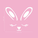 Easter Day Vinyl Wall Art Decal - Sleepy Bunny Face - 20" x 23" - Resurrection Sunday Pascha Holiday Modern Cute Home Living Room Bedroom Apartment Nursery Office Work Decor (20" x 23"; White) White 20" x 23"