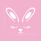 Easter Day Vinyl Wall Art Decal - Sleepy Bunny Face - 20" x 23" - Resurrection Sunday Pascha Holiday Modern Cute Home Living Room Bedroom Apartment Nursery Office Work Decor (20" x 23"; White) White 20" x 23"