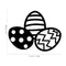 Easter Day Vinyl Wall Art Decal - 3 Easter Eggs - - Resurrection Sunday Pascha Holiday Modern Cute Home Living Room Bedroom Apartment Office Work Nursery Decor (; Black)