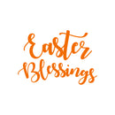 Easter Day Vinyl Wall Art Decal - Easter Blessings - 16" x 23" - Resurrection Sunday Pascha Holiday Church Home Living Room Bedroom Apartment Nursery Office Work Decor (16" x 23"; Orange) Orange 16" x 23"