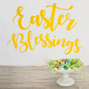 Easter Day Vinyl Wall Art Decal - Easter Blessings - 16" x 23" - Resurrection Sunday Pascha Holiday Church Home Living Room Bedroom Apartment Nursery Office Work Decor (16" x 23"; Yellow) Yellow 16" x 23" 2