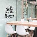 Easter Day Vinyl Wall Art Decal - Show Me The Bunny - 22.5" x 15" - Ears and Feet Resurrection Sunday Pascha Holiday Modern Cute Home Living Room Bedroom Apartment Nursery Decor (22.5" x 15"; Black) Black 22.5" x 15" 3