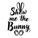 Easter Day Vinyl Wall Art Decal - Show Me The Bunny - 22. Ears and Feet Resurrection Sunday Pascha Holiday Modern Cute Home Living Room Bedroom Apartment Nursery Decor (22.5" x 15"; Black)   4