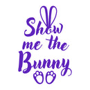 Easter Day Vinyl Wall Art Decal - Show Me The Bunny - 22.5" x 15" - Ears and Feet Resurrection Sunday Pascha Holiday Modern Cute Home Living Room Bedroom Apartment Nursery Decor (22.5" x 15"; Purple) Purple 22.5" x 15"