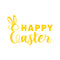 Easter Day Vinyl Wall Art Decal - Happy Easter - 15" x 23" - Resurrection Sunday Pascha Holiday Modern Church Home Living Room Bedroom Apartment Nursery Office Work Decor (15" x 23"; Yellow) Yellow 15" x 23"