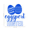 Easter Day Vinyl Wall Art Decal - Eggspert Hunter - Eggs Resurrection Sunday Pascha Holiday Modern Cute Home Living Room Bedroom Apartment Nursery Playroom Decor (25" x 23"; Blue)   2