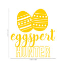 Easter Day Vinyl Wall Art Decal - Eggspert Hunter - 25" x 23" - Eggs Resurrection Sunday Pascha Holiday Modern Cute Home Living Room Bedroom Apartment Nursery Playroom Decor (25" x 23"; Yellow) Yellow 25" x 23" 2