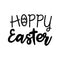 Easter Day Vinyl Wall Art Decal - Hoppy Easter - - Resurrection Sunday Pascha Holiday Modern Church Home Living Room Bedroom Apartment Nursery Office Work Decor (; Black)   3