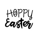 Easter Day Vinyl Wall Art Decal - Hoppy Easter - 16" x 22.5" - Resurrection Sunday Pascha Holiday Modern Church Home Living Room Bedroom Apartment Nursery Office Work Decor (16" x 22.5"; Black) Black 16" x 22.5" 3