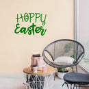 Easter Day Vinyl Wall Art Decal - Hoppy Easter - 16" x 22.5" - Resurrection Sunday Pascha Holiday Modern Church Home Living Room Bedroom Apartment Nursery Office Work Decor (16" x 22.5"; Green) Green 16" x 22.5" 4