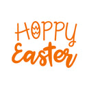 Easter Day Vinyl Wall Art Decal - Hoppy Easter - 16" x 22.5" - Resurrection Sunday Pascha Holiday Modern Church Home Living Room Bedroom Apartment Nursery Office Work Decor (16" x 22.5"; Orange) Orange 16" x 22.5"