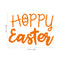 Easter Day Vinyl Wall Art Decal - Hoppy Easter - 16" x 22.5" - Resurrection Sunday Pascha Holiday Modern Church Home Living Room Bedroom Apartment Nursery Office Work Decor (16" x 22.5"; Orange) Orange 16" x 22.5" 2