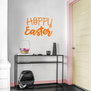 Easter Day Vinyl Wall Art Decal - Hoppy Easter - 16" x 22.5" - Resurrection Sunday Pascha Holiday Modern Church Home Living Room Bedroom Apartment Nursery Office Work Decor (16" x 22.5"; Orange) Orange 16" x 22.5" 3