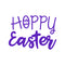 Easter Day Vinyl Wall Art Decal - Hoppy Easter - 16" x 22.5" - Resurrection Sunday Pascha Holiday Modern Church Home Living Room Bedroom Apartment Nursery Office Work Decor (16" x 22.5"; Purple) Purple 16" x 22.5"