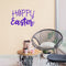Easter Day Vinyl Wall Art Decal - Hoppy Easter - 16" x 22.5" - Resurrection Sunday Pascha Holiday Modern Church Home Living Room Bedroom Apartment Nursery Office Work Decor (16" x 22.5"; Purple) Purple 16" x 22.5" 4