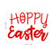 Easter Day Vinyl Wall Art Decal - Hoppy Easter - 16" x 22.5" - Resurrection Sunday Pascha Holiday Modern Church Home Living Room Bedroom Apartment Nursery Office Work Decor (16" x 22.5"; Red) Red 16" x 22.5" 2