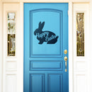 Easter Day Vinyl Wall Art Decal - Happy Easter Bunny - 16.- Cursive Resurrection Sunday Pascha Holiday Home Living Room Bedroom Apartment Nursery Office Work Decor (16.83" x 18"; Black)   3