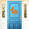 Easter Day Vinyl Wall Art Decal - Happy Easter Bunny - 16.83" x 18" - Cursive Resurrection Sunday Pascha Holiday Home Living Room Bedroom Apartment Nursery Office Work Decor (16.83" x 18"; Orange) Orange 16.83" x 18" 3