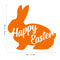 Easter Day Vinyl Wall Art Decal - Happy Easter Bunny - 16.83" x 18" - Cursive Resurrection Sunday Pascha Holiday Home Living Room Bedroom Apartment Nursery Office Work Decor (16.83" x 18"; Orange) Orange 16.83" x 18" 4