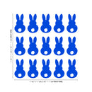 Set of 15 Easter Day Vinyl Wall Art Decals - Bunny Tails - 7" x 4" Each - Resurrection Sunday Pascha Holiday Cute Home Living Room Bedroom Apartment Office Work Nursery Decor (7" x 4" Each; Blue) Blue 7" x 4" each