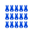 Set of 15 Easter Day Vinyl Wall Art Decals - Bunny Tails - 7" x 4" Each - Resurrection Sunday Pascha Holiday Cute Home Living Room Bedroom Apartment Office Work Nursery Decor (7" x 4" Each; Blue) Blue 7" x 4" each 4