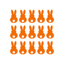 Set of 15 Easter Day Vinyl Wall Art Decals - Bunny Tails - 7" x 4" Each - Resurrection Sunday Pascha Holiday Cute Home Living Room Bedroom Apartment Office Work Nursery Decor (7" x 4" Each; Orange) Orange 7" x 4" each 4