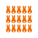 Set of 15 Easter Day Vinyl Wall Art Decals - Bunny Tails - 7" x 4" Each - Resurrection Sunday Pascha Holiday Cute Home Living Room Bedroom Apartment Office Work Nursery Decor (7" x 4" Each; Orange) Orange 7" x 4" each 4