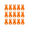 Set of 15 Easter Day Vinyl Wall Art Decals - Bunny Tails - 7" x 4" Each - Resurrection Sunday Pascha Holiday Cute Home Living Room Bedroom Apartment Office Work Nursery Decor (7" x 4" Each; Orange) Orange 7" x 4" each 4