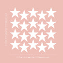 Set of 20 Vinyl Wall Art Decals - Stars - 5" x 5" Each - Cute Adhesive Sticker Shapes For Kids Toddlers Teens Bedroom Playroom Nursery Living Room Home Apartment Decorations (5" x 5" each; White) White 5" x 5" each