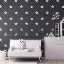Set of 20 Vinyl Wall Art Decals - Stars - 5" x 5" Each - Cute Adhesive Sticker Shapes For Kids Toddlers Teens Bedroom Playroom Nursery Living Room Home Apartment Decorations (5" x 5" each; White) White 5" x 5" each 3